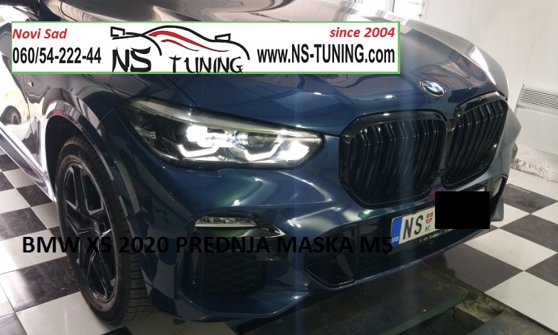 x5 g05 2020 2021 prednja maska gril ful crna m5 ugradnja novi sad ns tuning